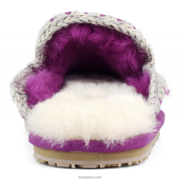 Zapatilla ante punto esquimal mujer 8DRXZ439 ciclamina Mou