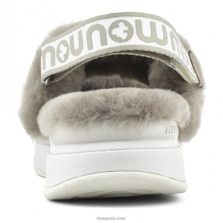 correa trasera de pantuflas para correr mujer 8DRXZ511 elefante gris Mou