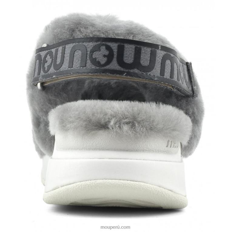 correa trasera de pantuflas para correr mujer 8DRXZ513 gris claro Mou