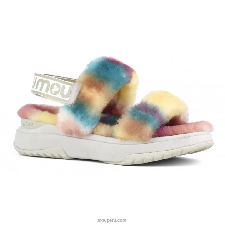 correa trasera de pantuflas para correr mujer 8DRXZ514 mezclar verde Mou