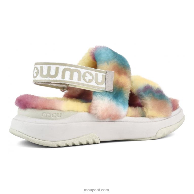 correa trasera de pantuflas para correr mujer 8DRXZ514 mezclar verde Mou