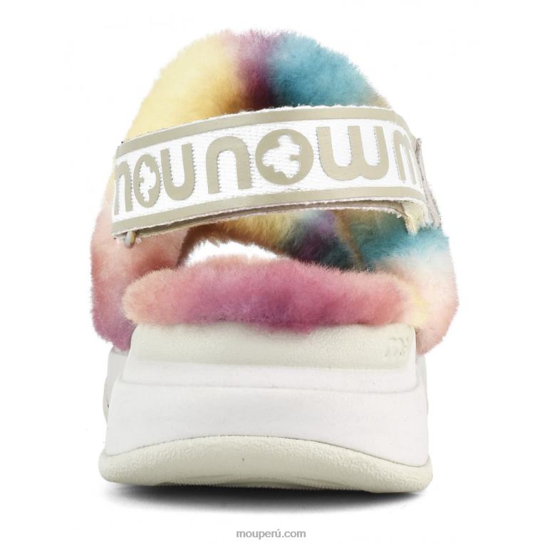 correa trasera de pantuflas para correr mujer 8DRXZ514 mezclar verde Mou