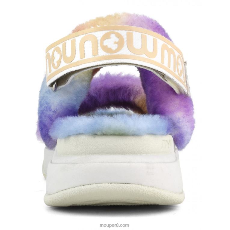 correa trasera de pantuflas para correr mujer 8DRXZ515 mezclar morado Mou