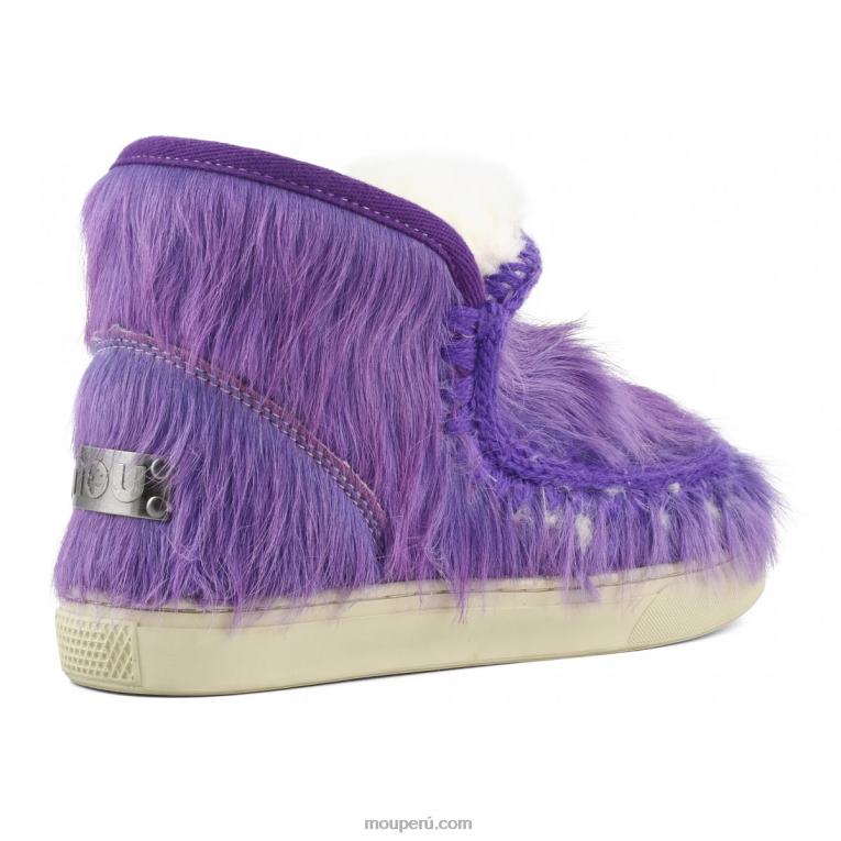 esquimal zapatilla pelo largo ponyskin mujer 8DRXZ678 poni de pelo largo morado Mou
