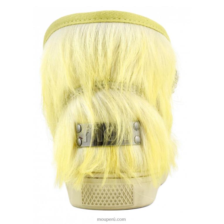 esquimal zapatilla pelo largo ponyskin mujer 8DRXZ679 poni de pelo largo blanco Mou