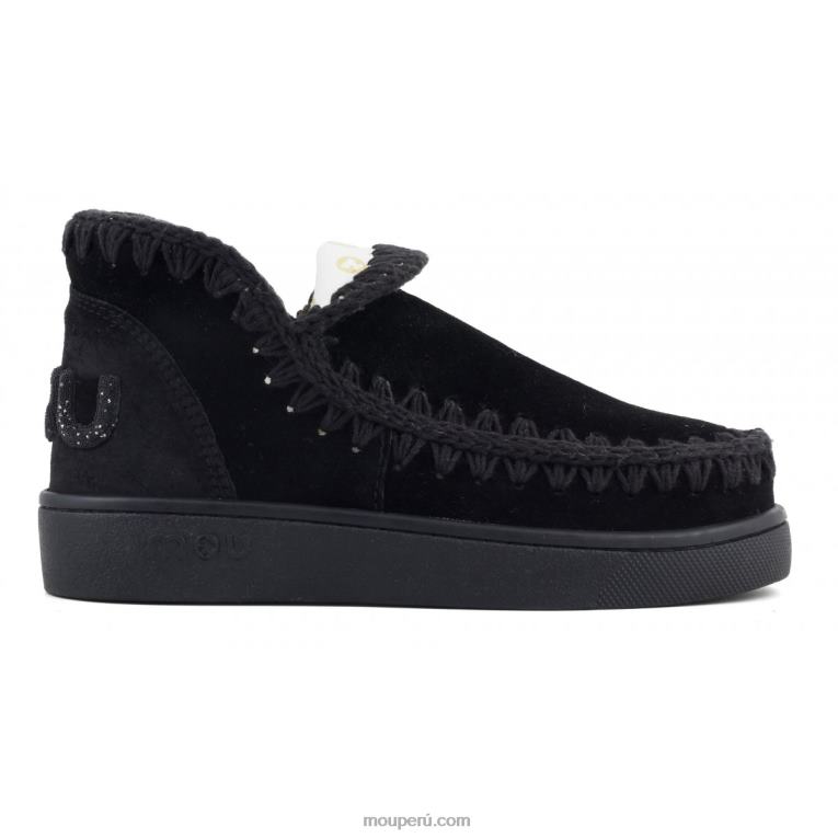 logotipo de brillo monocromático de zapatillas mujer 8DRXZ26 negro Mou