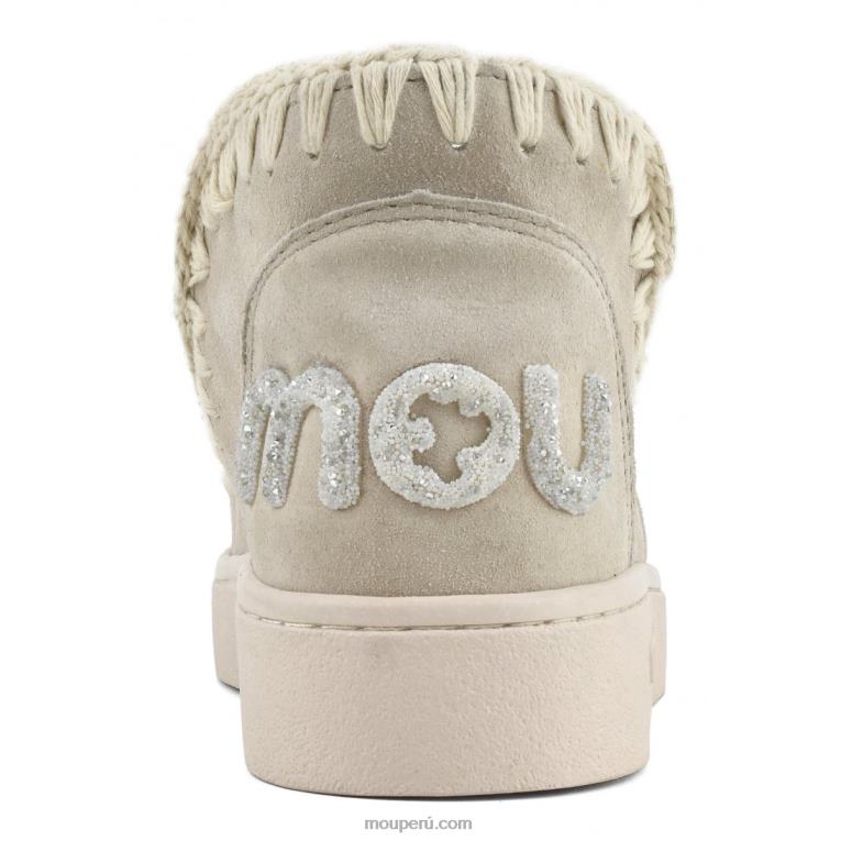 logotipo de brillo monocromático de zapatillas mujer 8DRXZ28 tiza Mou