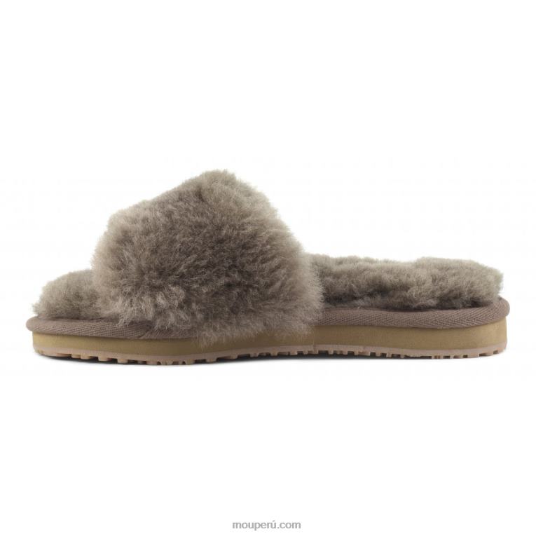 pantuflas con pelo de oveja mujer 8DRXZ484 elefante gris Mou