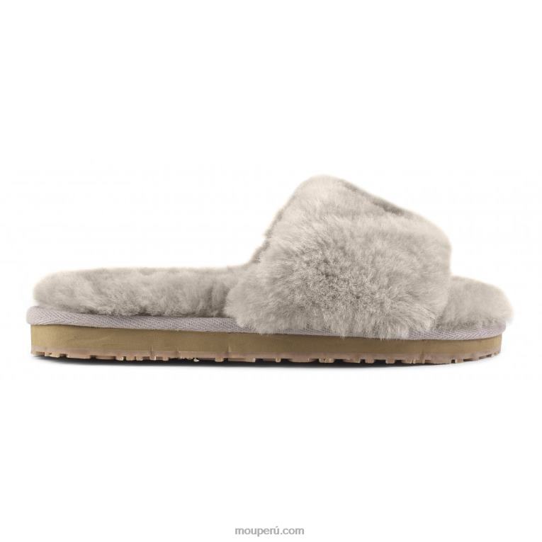 pantuflas con pelo de oveja mujer 8DRXZ485 arena Mou