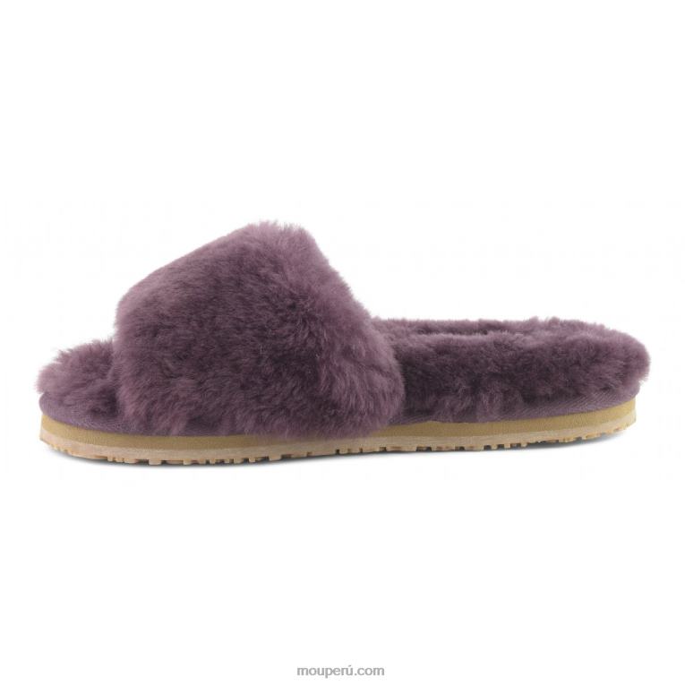 pantuflas con pelo de oveja mujer 8DRXZ487 vino Mou