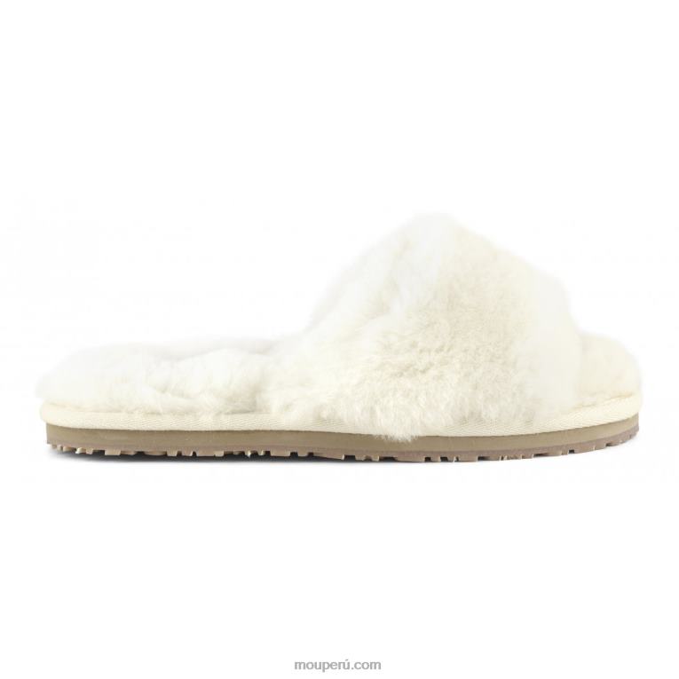 pantuflas con pelo de oveja mujer 8DRXZ491 vainilla Mou