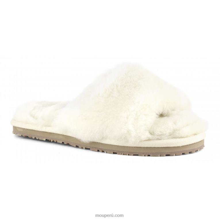 pantuflas con pelo de oveja mujer 8DRXZ491 vainilla Mou