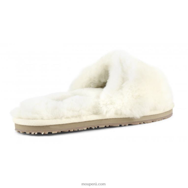 pantuflas con pelo de oveja mujer 8DRXZ491 vainilla Mou