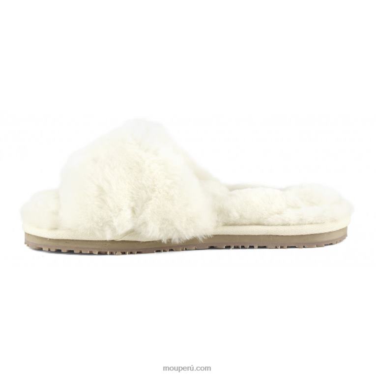 pantuflas con pelo de oveja mujer 8DRXZ491 vainilla Mou