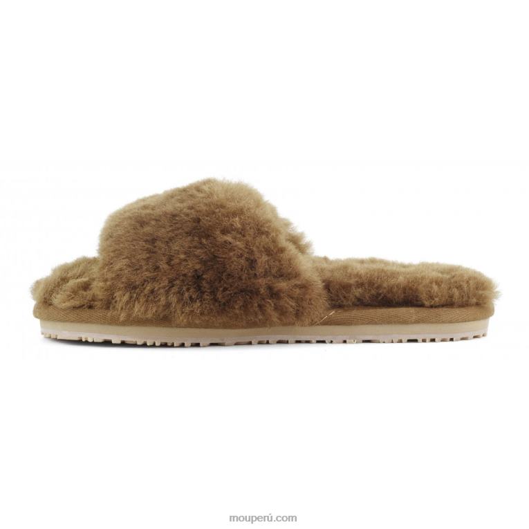 pantuflas con pelo de oveja mujer 8DRXZ493 coñac Mou