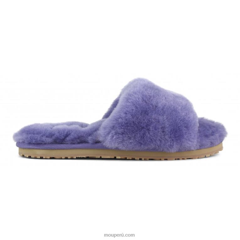 pantuflas con pelo de oveja mujer 8DRXZ497 púrpura crepúsculo Mou