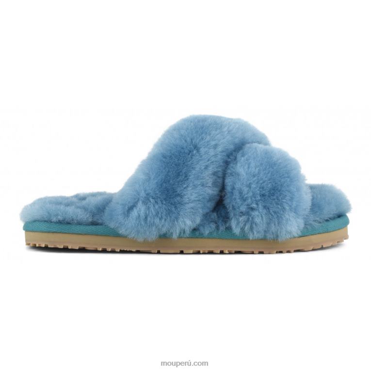 slippers cruzados con pelo mujer 8DRXZ481 golfo de vizcaya Mou