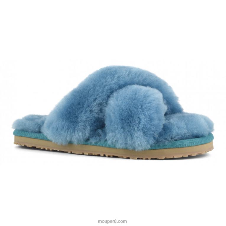slippers cruzados con pelo mujer 8DRXZ481 golfo de vizcaya Mou