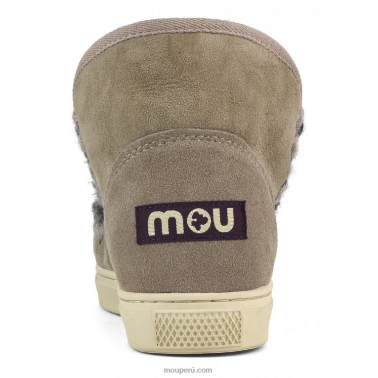 sobrecostura de zapatillas esquimales mujer 8DRXZ590 elefante gris Mou