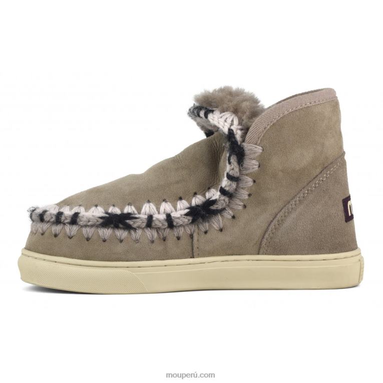 sobrecostura de zapatillas esquimales mujer 8DRXZ590 elefante gris Mou