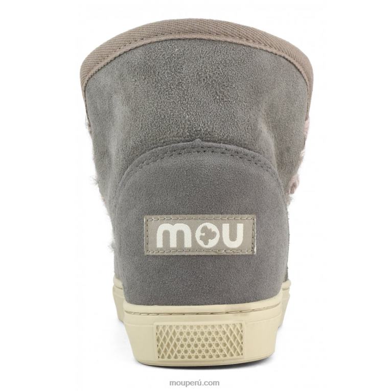 sobrecostura de zapatillas esquimales mujer 8DRXZ591 nuevo gris Mou