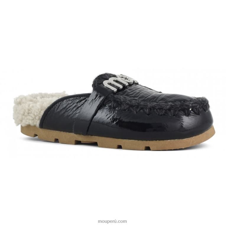 tobogán biológico de invierno mujer 8DRXZ423 charol negro Mou