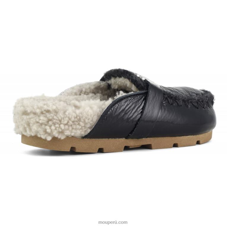 tobogán biológico de invierno mujer 8DRXZ423 charol negro Mou