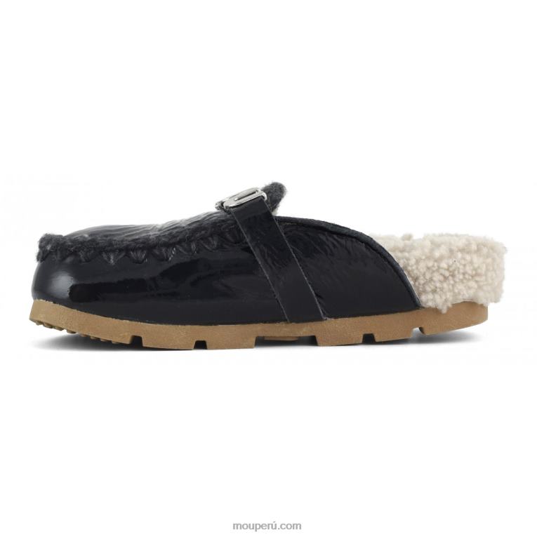 tobogán biológico de invierno mujer 8DRXZ423 charol negro Mou