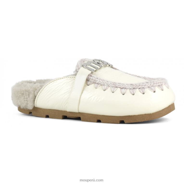 tobogán biológico de invierno mujer 8DRXZ425 blanco charol Mou