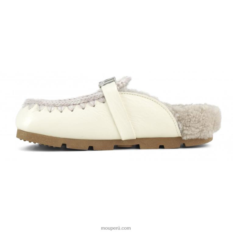 tobogán biológico de invierno mujer 8DRXZ425 blanco charol Mou