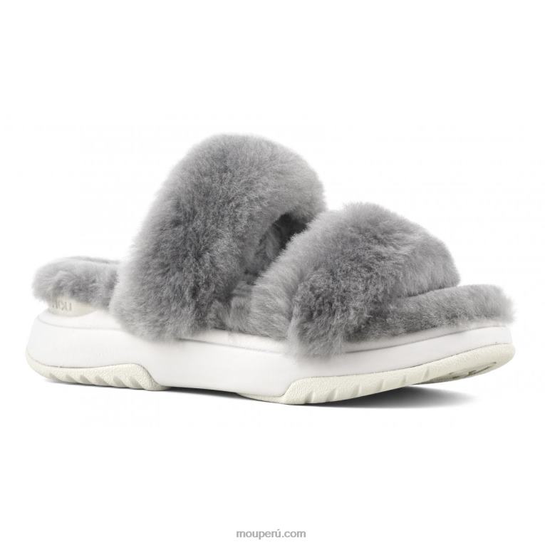 zapatilla de jogging mujer 8DRXZ506 gris claro Mou