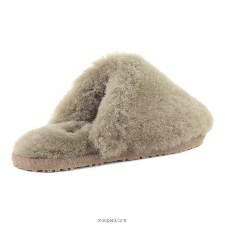 zapatilla de piel de oveja con puntera cerrada mujer 8DRXZ458 elefante gris Mou