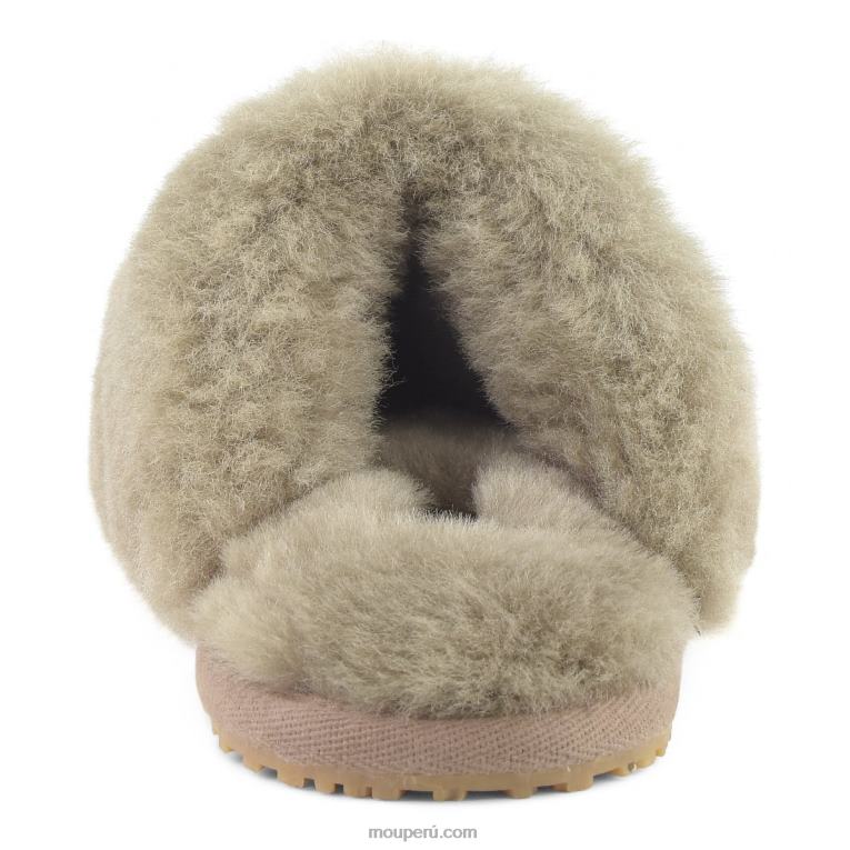 zapatilla de piel de oveja con puntera cerrada mujer 8DRXZ458 elefante gris Mou