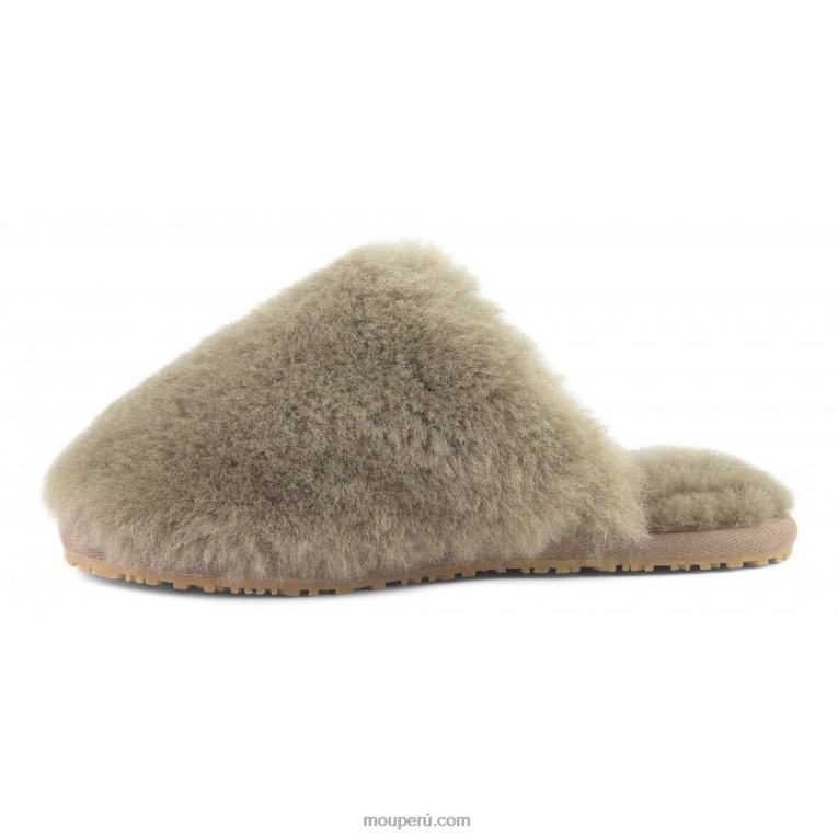 zapatilla de piel de oveja con puntera cerrada mujer 8DRXZ458 elefante gris Mou