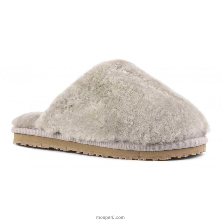 zapatilla de piel de oveja con puntera cerrada mujer 8DRXZ459 arena Mou