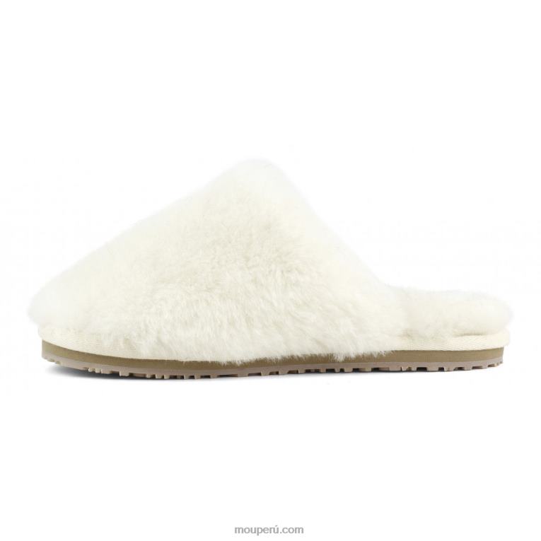 zapatilla de piel de oveja con puntera cerrada mujer 8DRXZ466 vainilla Mou