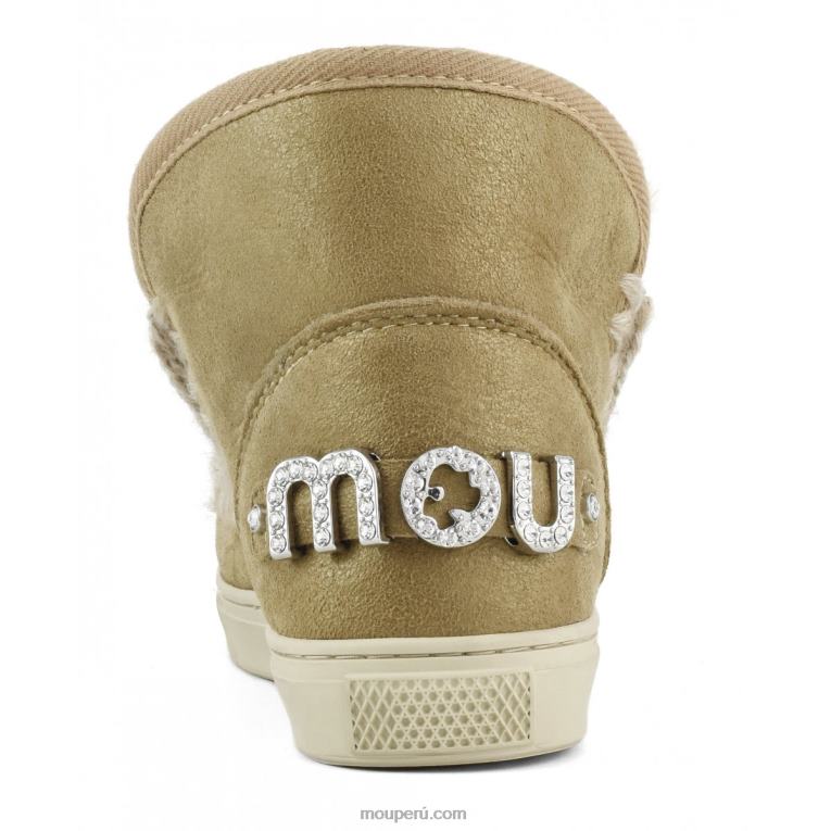 zapatilla esquimal con pedrería mujer 8DRXZ596 polvo de tabaco Mou