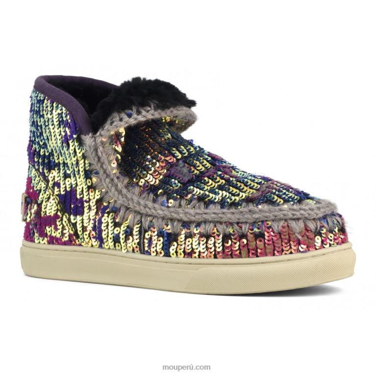 zapatilla esquimal edicion limitada mujer 8DRXZ631 mezcla azul de lentejuelas lux Mou