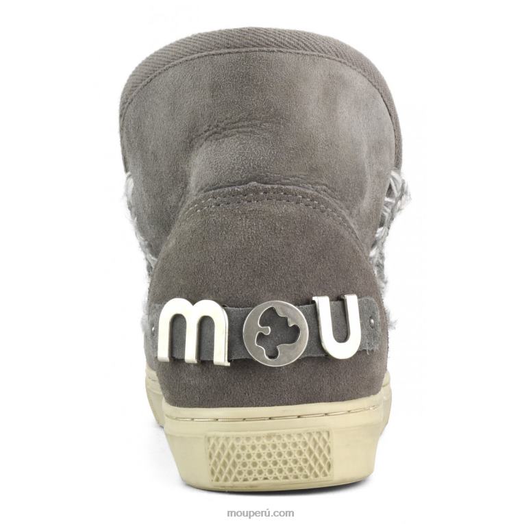 zapatilla esquimal gran logo metalizado mujer 8DRXZ601 nuevo gris Mou
