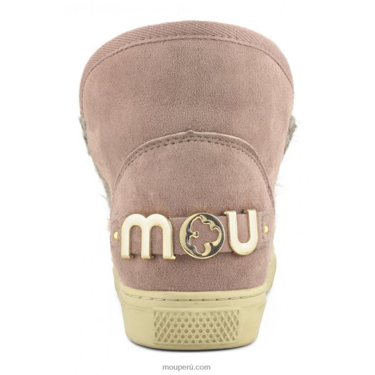 zapatilla esquimal gran logo metalizado mujer 8DRXZ602 Rosa oscuro Mou