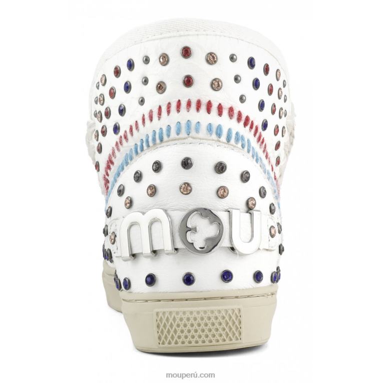 zapatilla esquimal tachuelas y punto mujer 8DRXZ642 blanco ceroso Mou