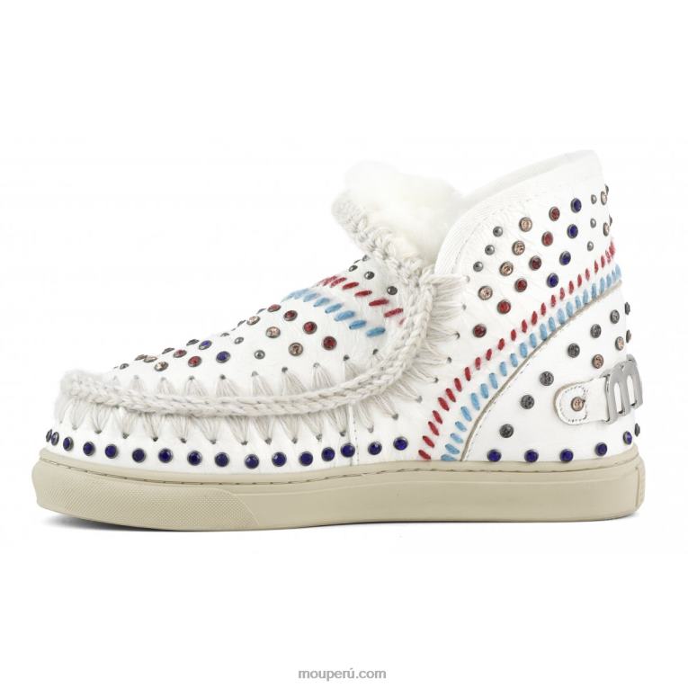 zapatilla esquimal tachuelas y punto mujer 8DRXZ642 blanco ceroso Mou
