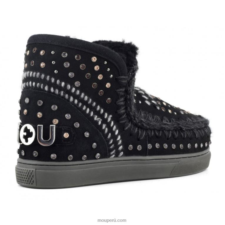 zapatilla esquimal tachuelas y punto mujer 8DRXZ672 negro Mou