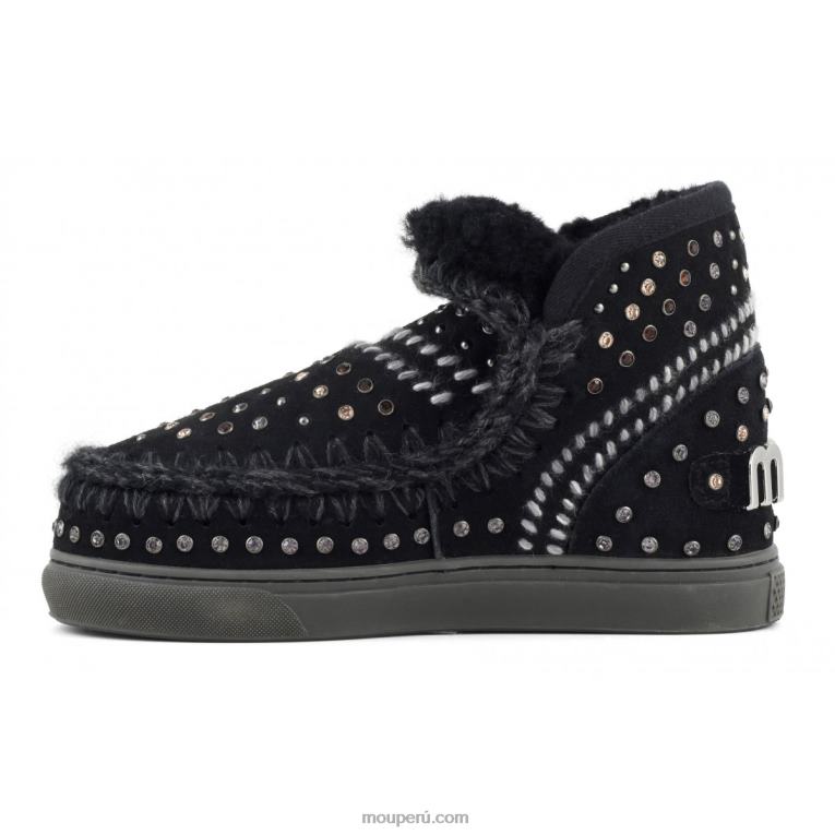 zapatilla esquimal tachuelas y punto mujer 8DRXZ672 negro Mou