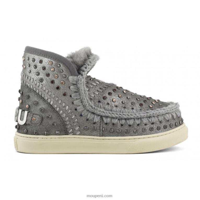 zapatilla esquimal tachuelas y punto mujer 8DRXZ680 polvo de hierro Mou
