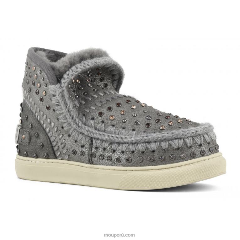zapatilla esquimal tachuelas y punto mujer 8DRXZ680 polvo de hierro Mou