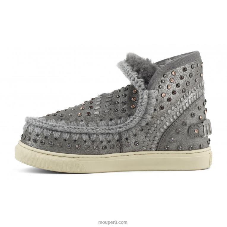 zapatilla esquimal tachuelas y punto mujer 8DRXZ680 polvo de hierro Mou