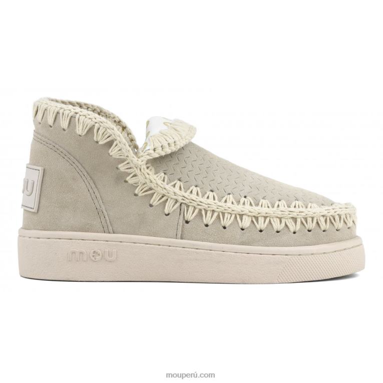 zapatilla monocromática mujer 8DRXZ36 tiza Mou