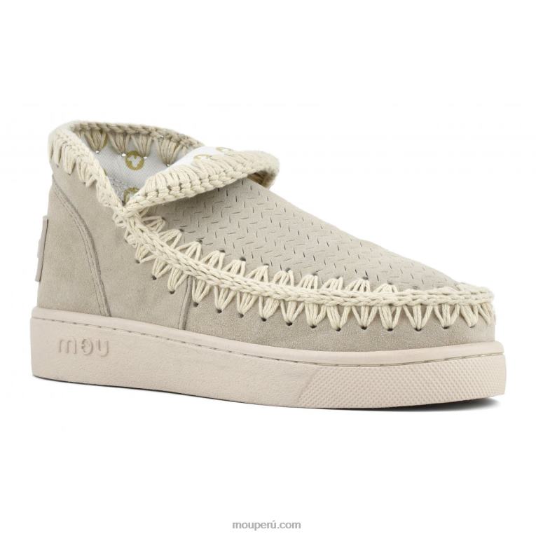 zapatilla monocromática mujer 8DRXZ36 tiza Mou