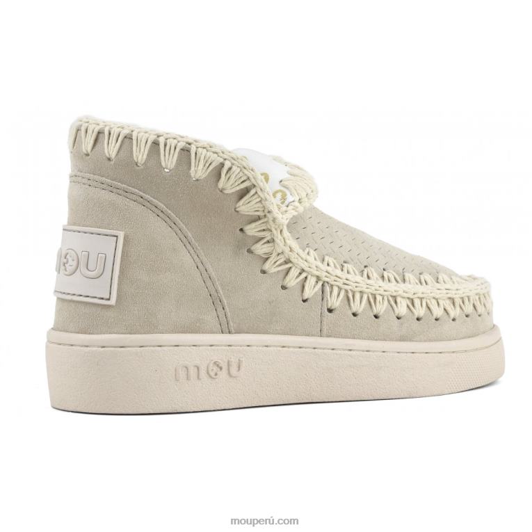 zapatilla monocromática mujer 8DRXZ36 tiza Mou